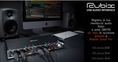 6 mesi GRATUITI a Roland Cloud Pro con Roland Rubix 