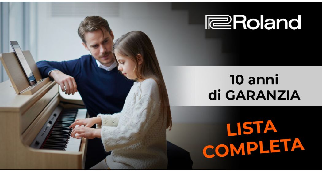 Garanzia di 10 anni per i pianoforti Roland