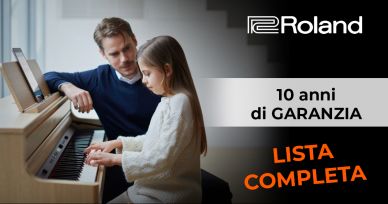 Garanzia di 10 anni per i pianoforti Roland