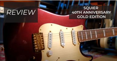 La chitarra Squier Stratocaster più costosa? La 40th Anniversary Gold Edition