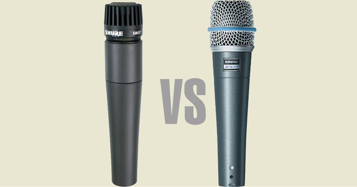 shure confronto tra SM57 e Beta57